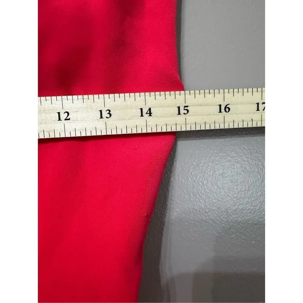 NWT Maje Paris Framboise Glue Red Peplum Sheath Women's Dress Large - Picture 9 of 13